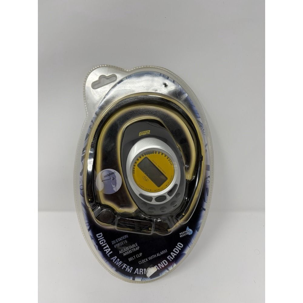 Ultra Spot Vintage Trex Digital AM/FM Armband Radio Weather Resistant W/alarm‎
